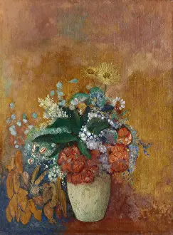 Impressionism Prints: Vase of Flowers, 1905, by Odilon Redon