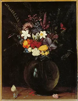 Insect Prints: Vase of Flowers, by probably Jan Bruegel known as Bruegel the Elder