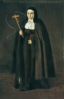 Strict Prints: VELAZQUEZ, Diego Rodriguez de Silva (1599-1660). Madre Maria Jeronima de la Fuente. 1620