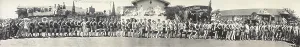 Images Dated 3rd March 2008: Venice Bathing Girl Parade, panoramic photograph of a beauty pageant on Venice beach