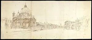 Canal Prints: Venice. Santa Maria della Salute and the entrance on Canal Grande