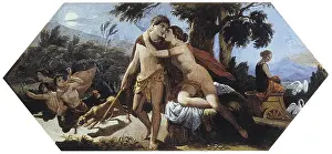 Cart Prints: Venus striving to hold Adonis back from the doomed hunt