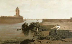 Veracruz. Port and castle of San Juan de Ulla (19th c.). Litography. AISA/Everett Collection**US SALES ONLY**