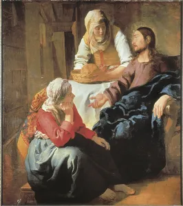 Dutchman Prints: VERMEER, Johannes (1632-1675). Christ in the House of Martha and Mary