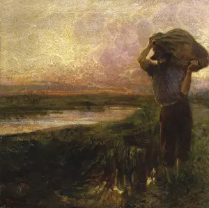 Twilight Prints: Vesper at Torre del Lago, by Plinio Nomellini
