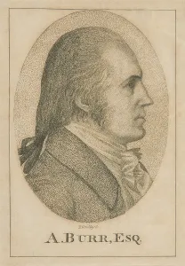 Aaron Prints: Vice President Aaron Burr in profile portrait engraving of 1804
