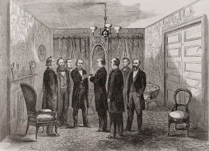 Assassination Prints: Vice President Andrew Johnson taking Presidential oath of office