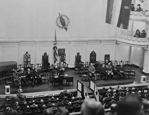 Calvin Prints: Vice President Calvin Coolidge addressing a meeting of the Budget Committee