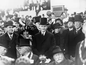 Masons Prints: Vice President Calvin Coolidge laying the cornerstone of Masonic Memorial to George Washington