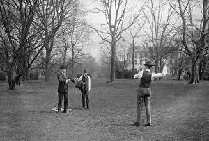 Throwing Prints: Vice President Calvin Coolidge tossing a baseball with his sons