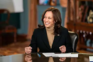 Asian American Prints: Vice President Kamala Harris gives an interview on the NBC Today Show with anchor Savannah Guthrie