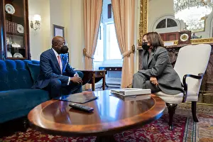 Harris Prints: Vice President Kamala Harris meets with US Senator Raphael Warnock