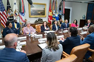 Asian American Prints: Vice President Kamala Harris meets with Texas Democratic Legislators