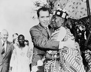 First Ladies Prints: Vice President Nixon embraces Chief Osae Dyan II