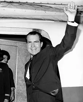Csu 2012 10 Prints: Former Vice President Nixon, heading for Tokyo and Hong Kong on business for his New York law firm