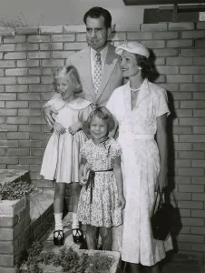 Australia Prints: Vice President Richard Nixon with his family on vacation in Australia. 1953