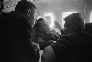 Reporters Prints: Vice President Richard Nixon talking with reporters on return from Soviet Russia