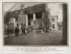 Buffalo Prints: Vice President Theodore Roosevelt at the Wilcox house where he was sworn in as President