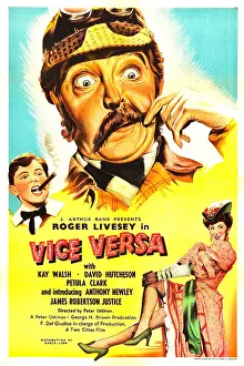 Bow Tie Prints: VICE VERSA, British poster, from left: Anthony Newley, Roger Livesey, Kay Walsh, 1948