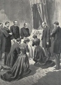 Mortality Prints: Victoria (1819-1901). Corpse of the queen Victoria