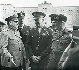 Russians Prints: Victorious Allied Commanders, L-R: Georgi Zhukov