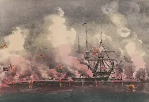 Shelling Prints: Victorious bombardment of Port Royal, S