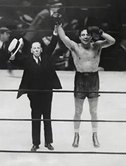 Heavyweights Prints: Victorious Max Baer's became the World's Heavyweight Champion after defeating Primo Carnera