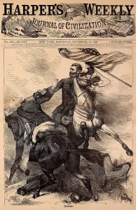Horseback Prints: VICTORY! Harper's Weekly published this highly partisan cover illustration of Republican Presidential candidate