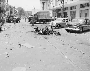 Vietnam Prints: Vietnam War, scene of Viet Cong terrorist bombing in Saigon