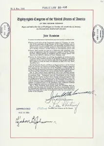 Document Prints: Vietnam War. Tonkin Gulf Resolution