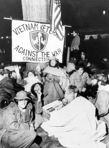 Hippie Prints: Vietnam War Veterans at the foot of Capitol Hill protesting the war