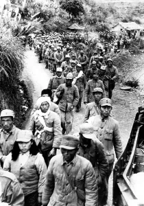 Vietnam Prints: Vietnamese nationalist soldiers heading toward a French internment center during the First Indochina War