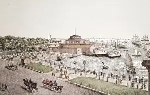 Inspection Prints: View of Castle Garden in New York Harbor c