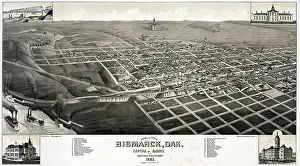 Images Dated 4th November 2008: View of the city of Bismarck, North Dakota
