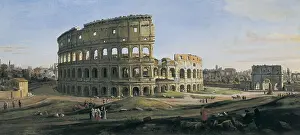Dutchman Prints: View of the Colosseum with the arch of Constantine