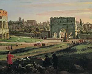 1101artcom Aisa Prints: View of the Colosseum with the arch of Constantine