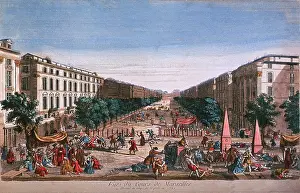Sick Prints: View of the Cours Belsunce in Marseilles in 1720