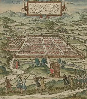 Guards Prints: View of Cusco, Peru, the capital city of the Inca Empire