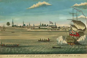 Port Prints: A VIEW OF FORT GEORGE WITH THE CITY OF NEW YORK FROM THE SOUTHWEST