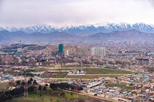 Cityscape Prints: View of Kabul, the capital city of Afghanistan