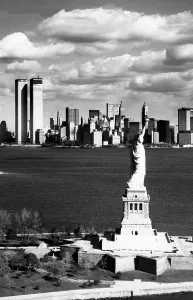Torch Prints: View of Manhattan, the Statue of Liberty is at the front right