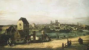 View of Munich, by Bernardo Bellotto and Workshop, c. 1761, Italian painting, oil on canvas