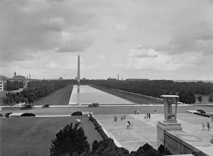 Automobiles Prints: View of the National Mall from the Lincoln Memorial