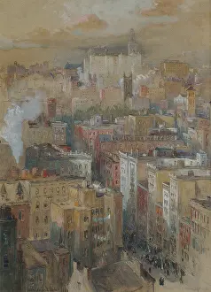 Specific Place Prints: VIEW OF NEW YORK CITY, by Colin Campbell Cooper