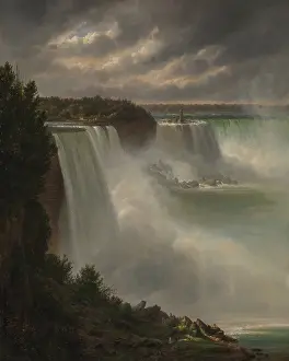 Tourists Prints: View of the Niagara Falls, by Dutch artist