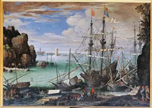 Mast Prints: View of a Port, by Paul Bril (or Brill)