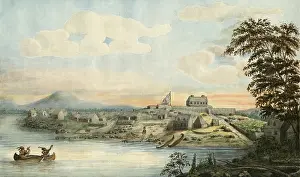 Settlement Prints: A VIEW OF THE POST OF ST. JOSEPH AT THE HEAD OF LAKE HURON