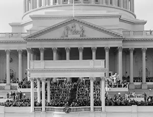 Lcgr1411 Prints: View of the President Harry Truman delivering his inaugural address