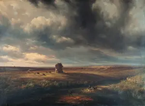Storm Prints: View of the Roman fields with storm approaching