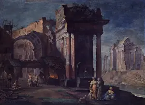 Works Prints: View of ruins with metallurgical factory (Veduta di rovine con officina metallurgica)